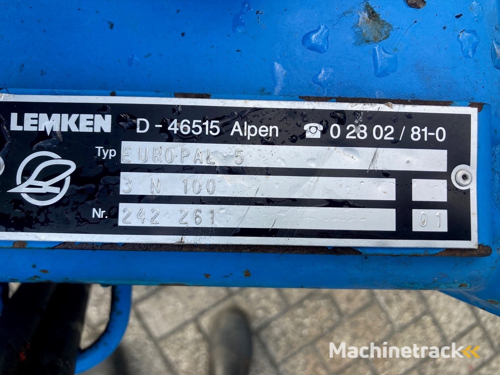 Lemken Europal 5 3 schaar met fixpack