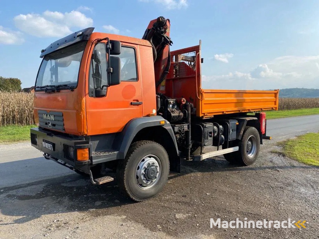 MAN LE 18-280 , 4X4 , Tipper , Palfinger PK 9501