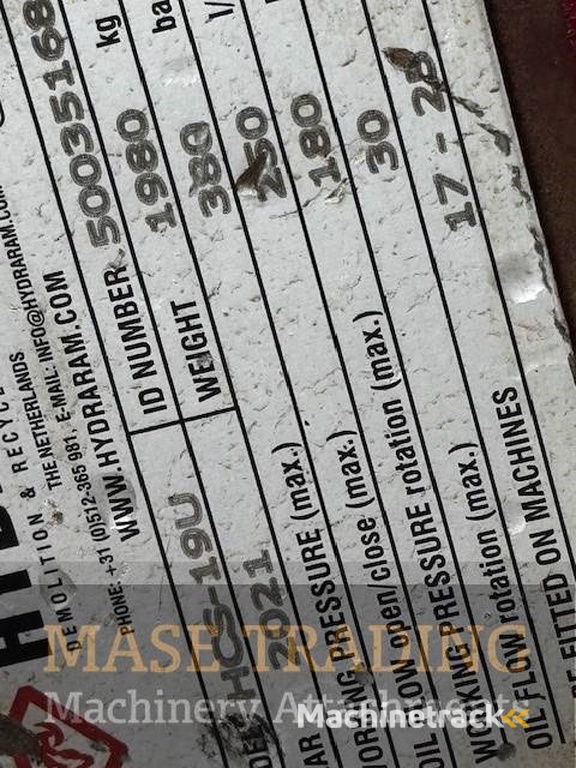 Hydraram HCS-19U | Sloopschaar | Kombischere | 18 ~ 25 T