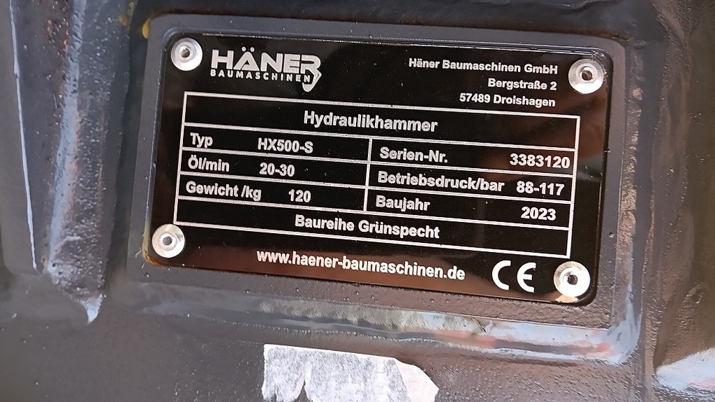 HÄNER HX500-S Hydraulische sloophamer