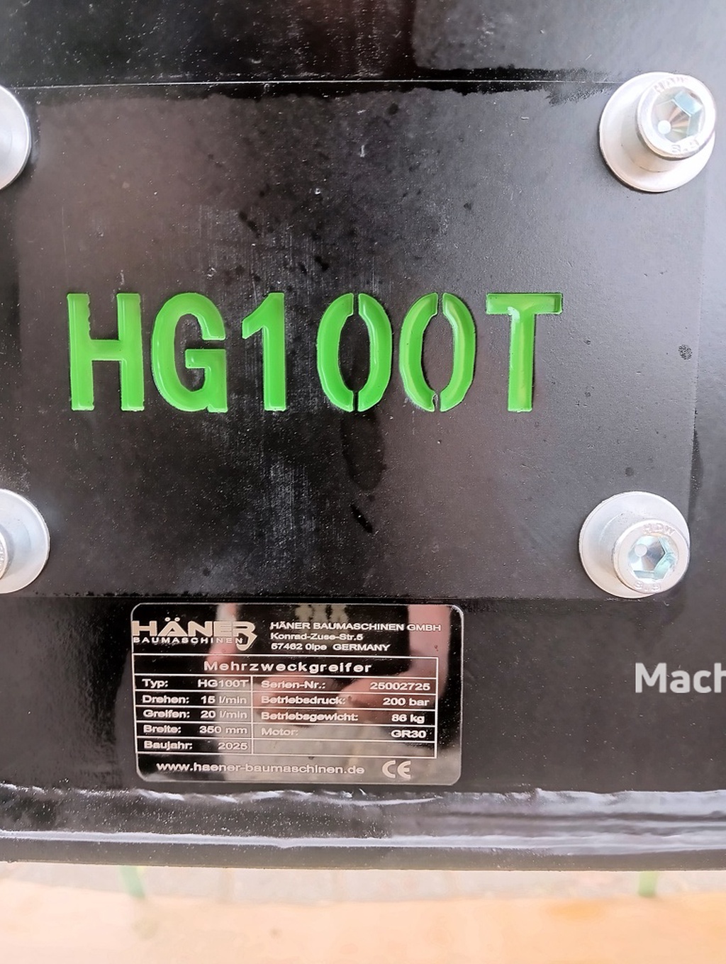 HÄNER sorteergrijper Cw05 opname minigraver ( UNUSED )