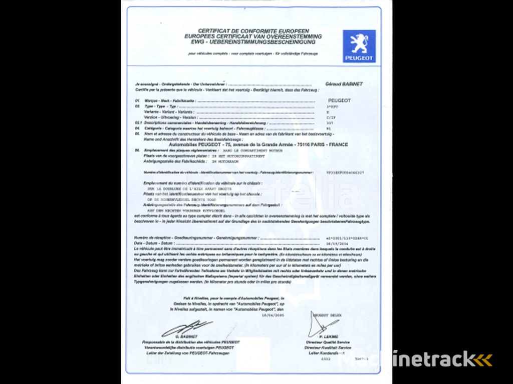 Car Peugeot 307 (2005-58.925 km-VIN:VF33EKFUC84066327)