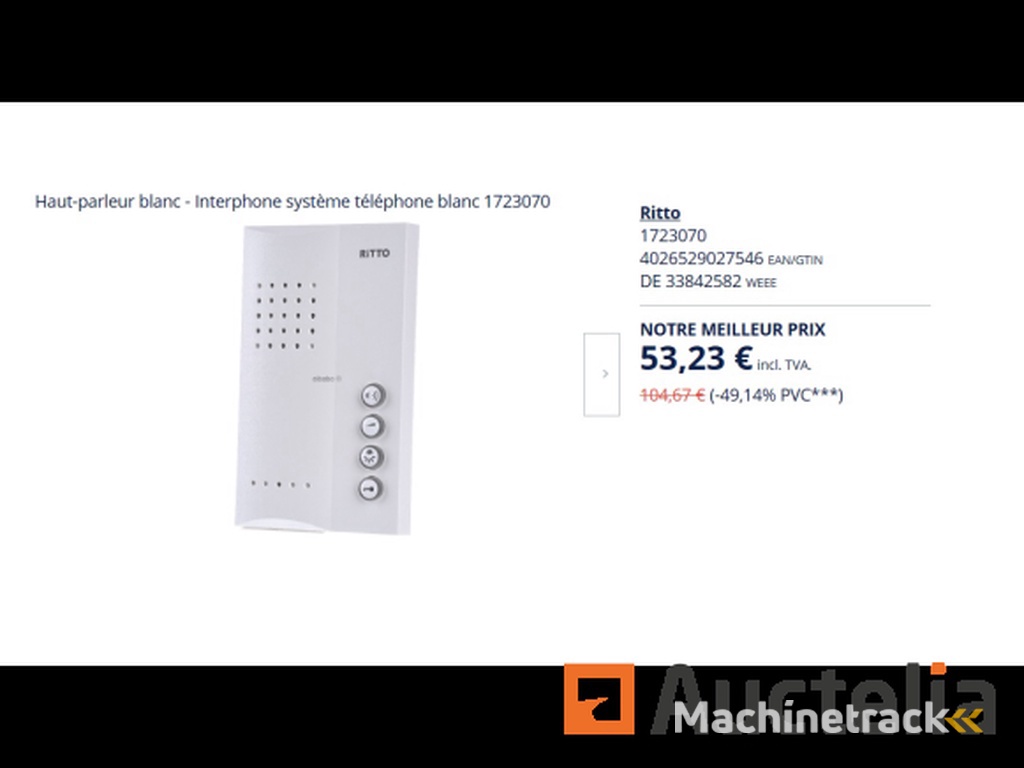 RITTO 1723070 Witte Luidspreker