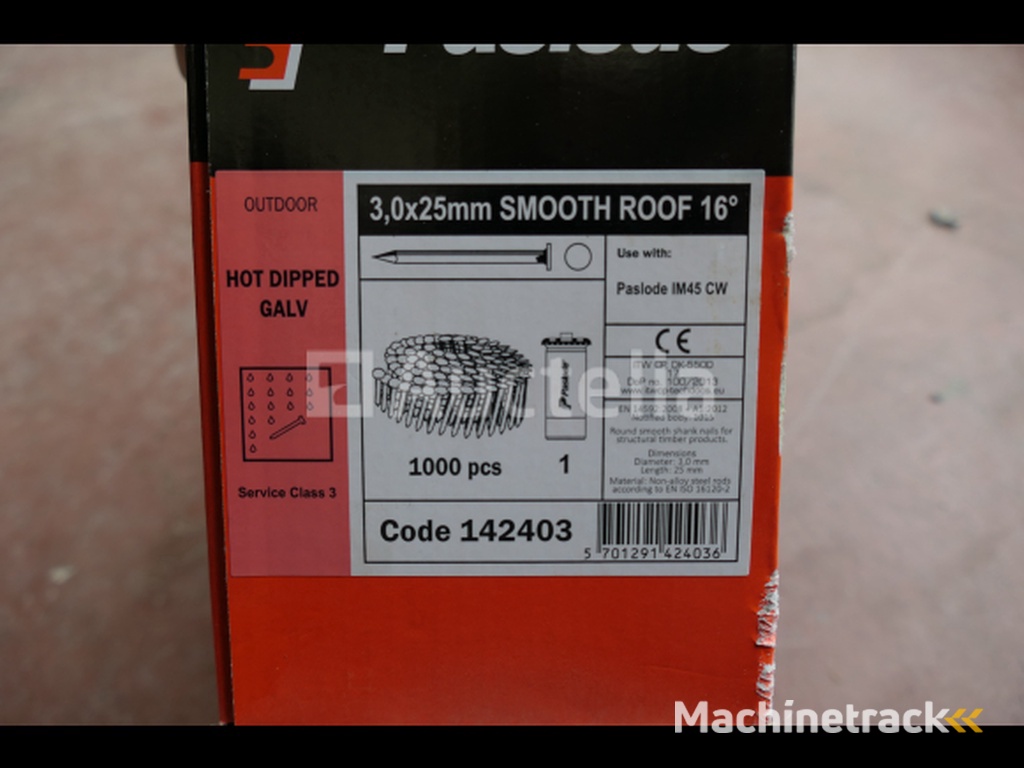 Gasspijkermachine + Nagelbalans Paslode Impulse IM45 CW