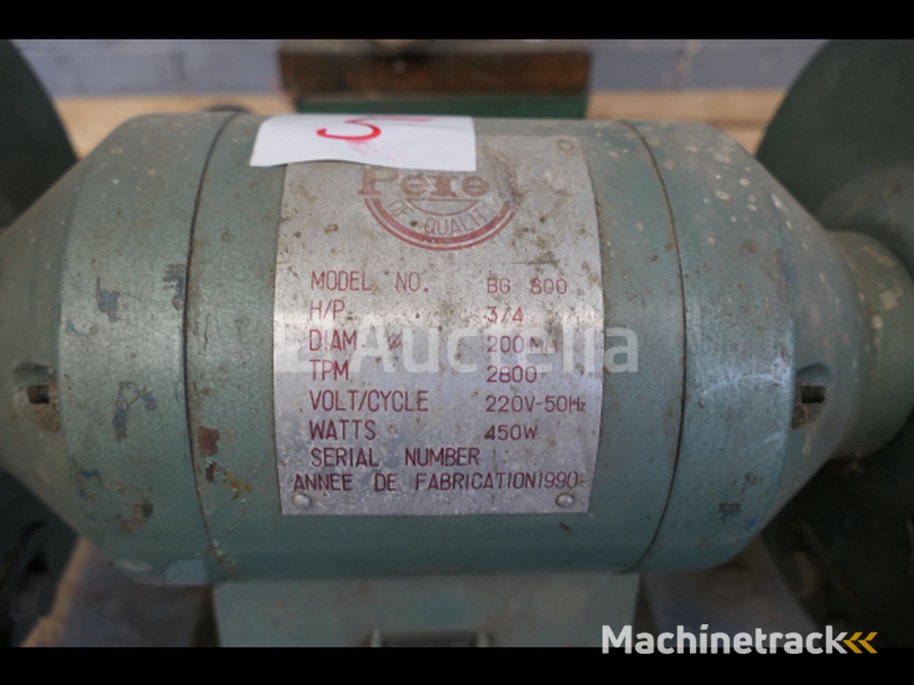 Kleine kolomboormachine, Perel slijpbank