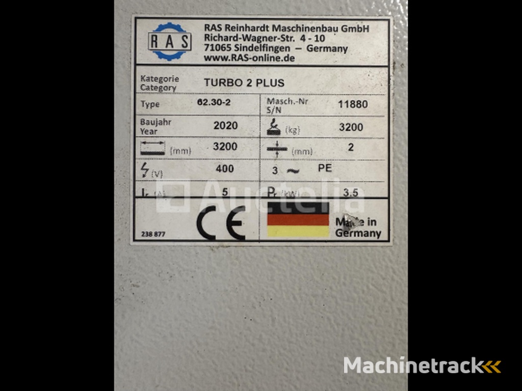 RAS Reinhardt Maschinenbau GmbH TURBO2plus 62.30-2 2020