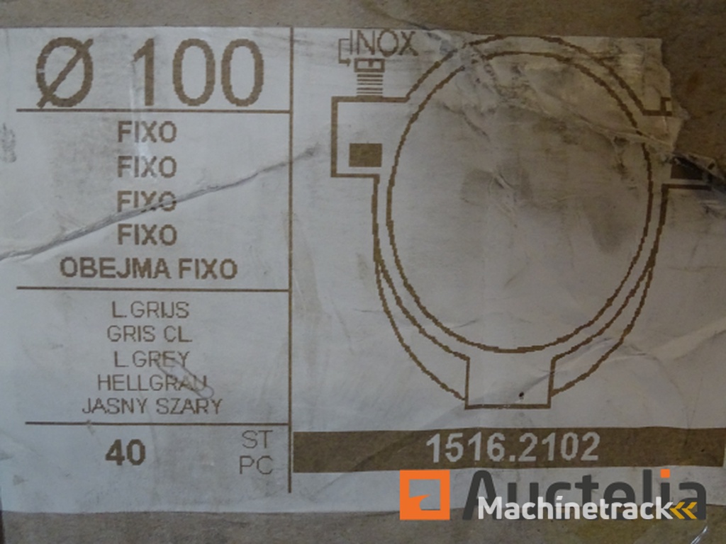 18 grey PVC clamps with stainless steel fastener