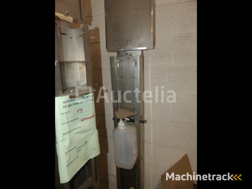 4 Stainless steel columns hydroalcoholic gel dispenser