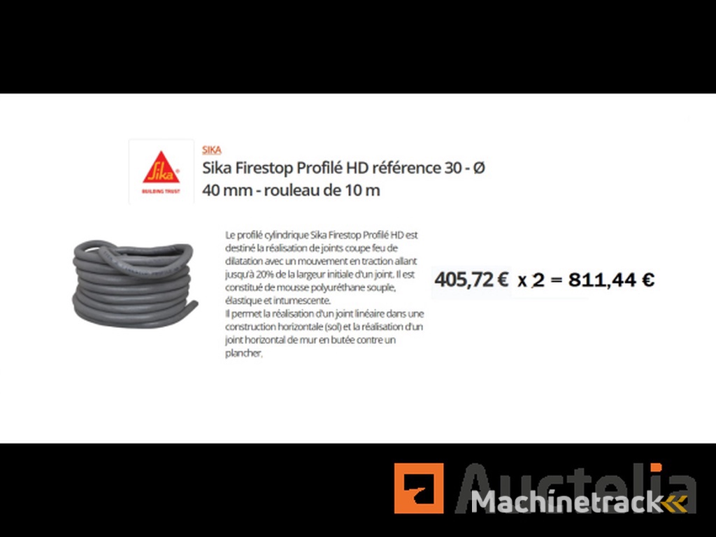 Set van 2 SIKA brandwerende afdichtingen - Ref 30 Firestop Profile HD