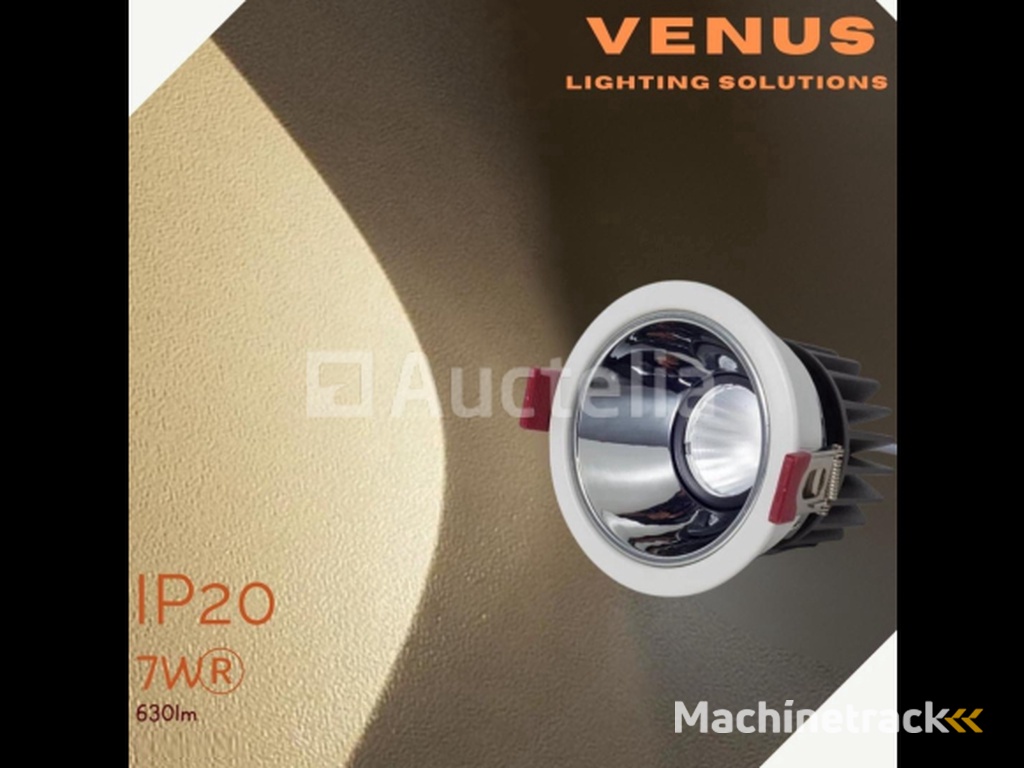 25 x LED Recessed Spotlight – 7W – 3000K Warm White – White/Silver – COB – Ø75mm – IP20