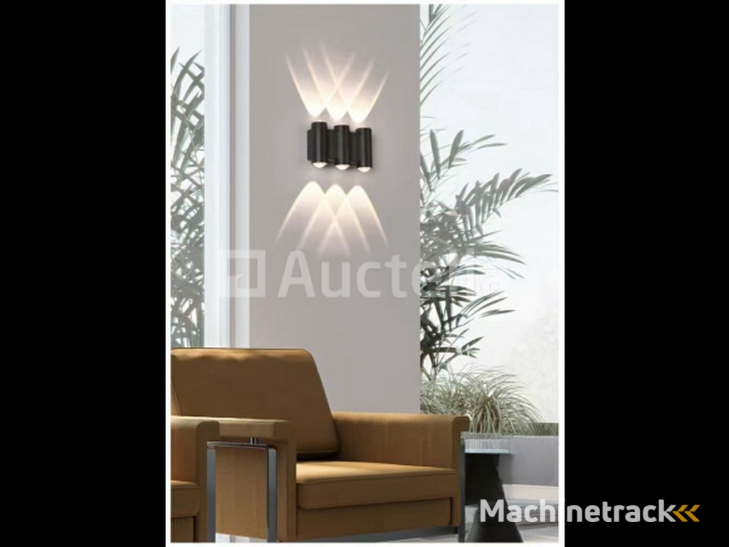 6 x Bidirectional LED Wall Light – 6W – 3500K – IP54 – Black – SW-47-3