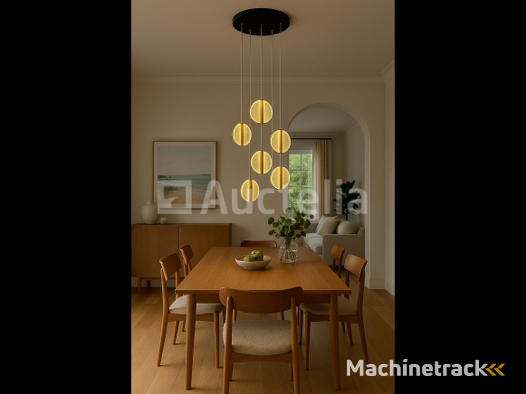 LED pendant light – B067/5 – 3000K – Warm white – Ø350 mm – Height adjustable – Silver