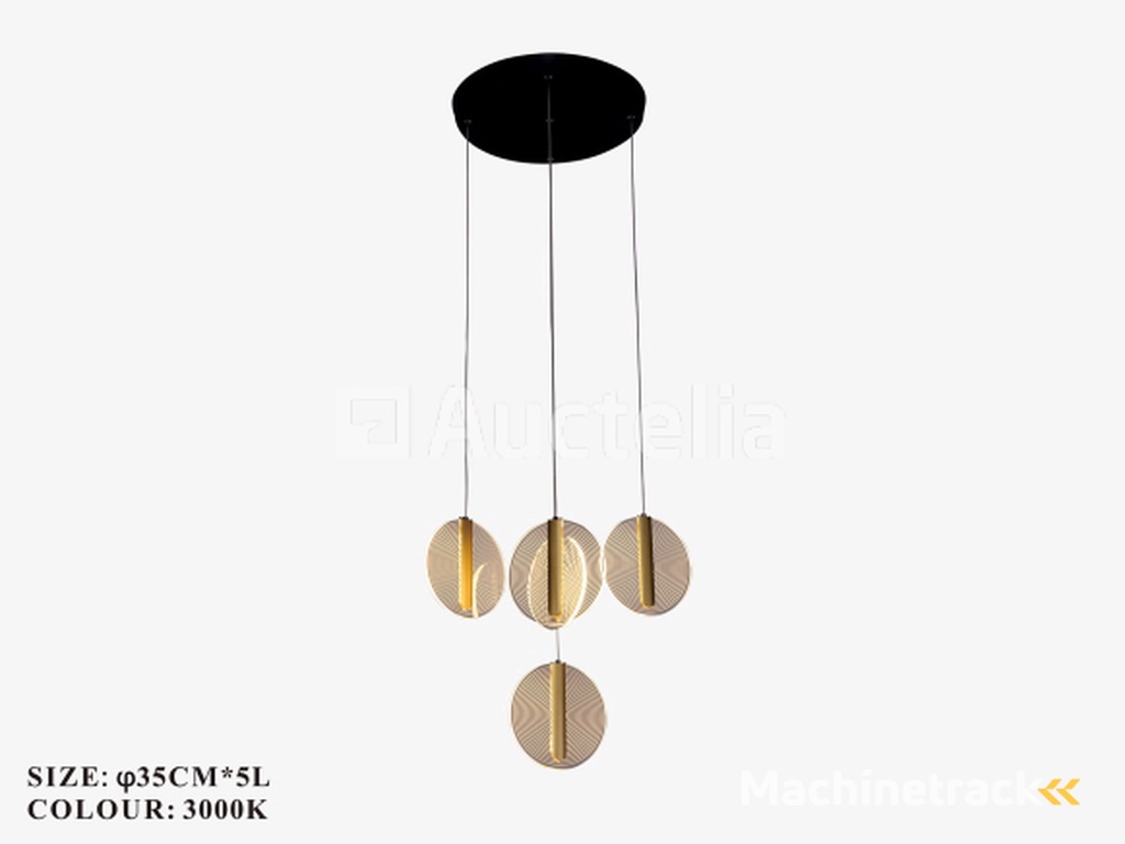 LED pendant light – B067/5 – 3000K – Warm white – Ø350 mm – Height adjustable – Silver