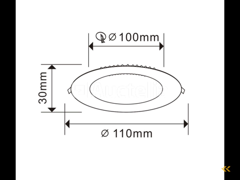 20 x LED Panel – Round Recessed – 8W – 3000K – Warm White