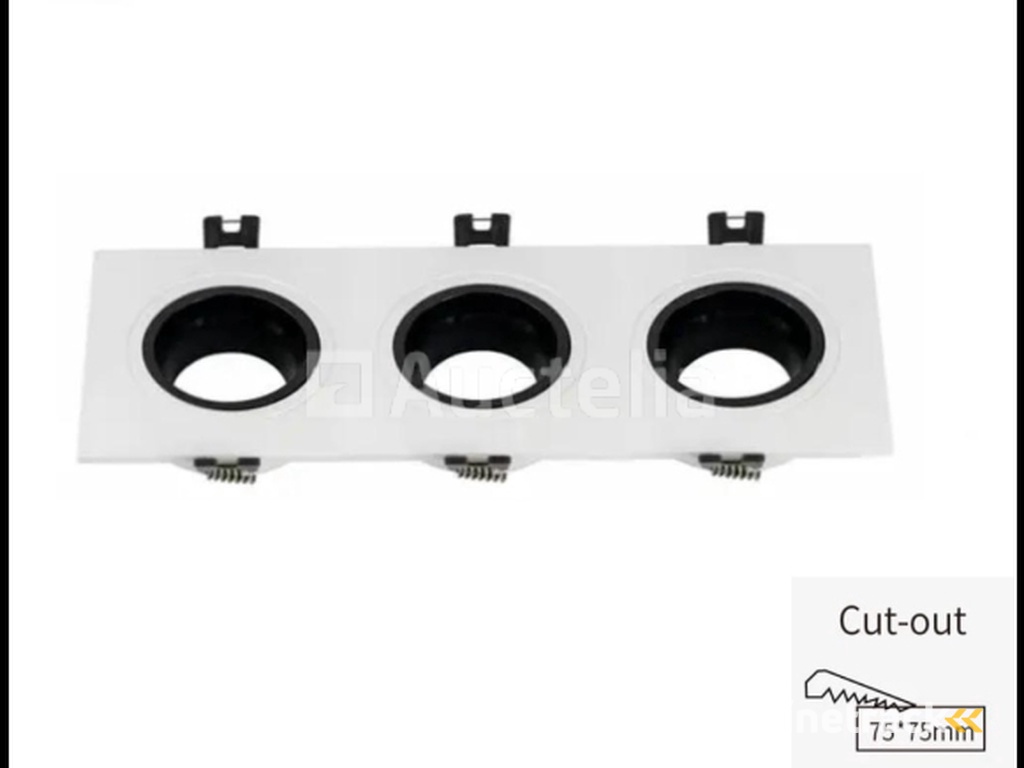 20 x Directional Recessed Spotlight (EP-3) – GU10 – White/Black – Adjustable Inner Ring