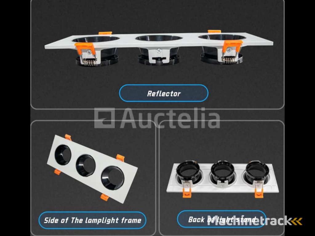 20 x Directional Recessed Spotlight (EP-3) – GU10 – White/Black – Adjustable Inner Ring