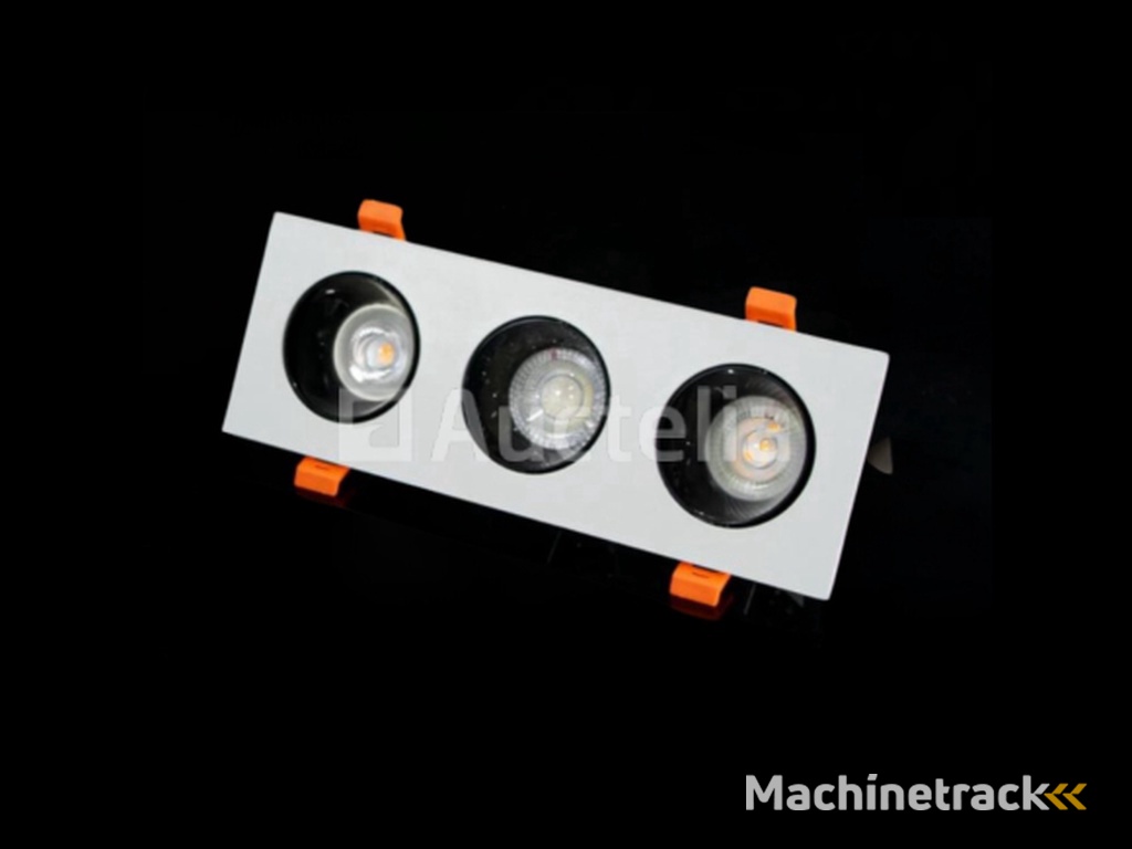 20 x Directional Recessed Spotlight (EP-3) – GU10 – White/Black – Adjustable Inner Ring