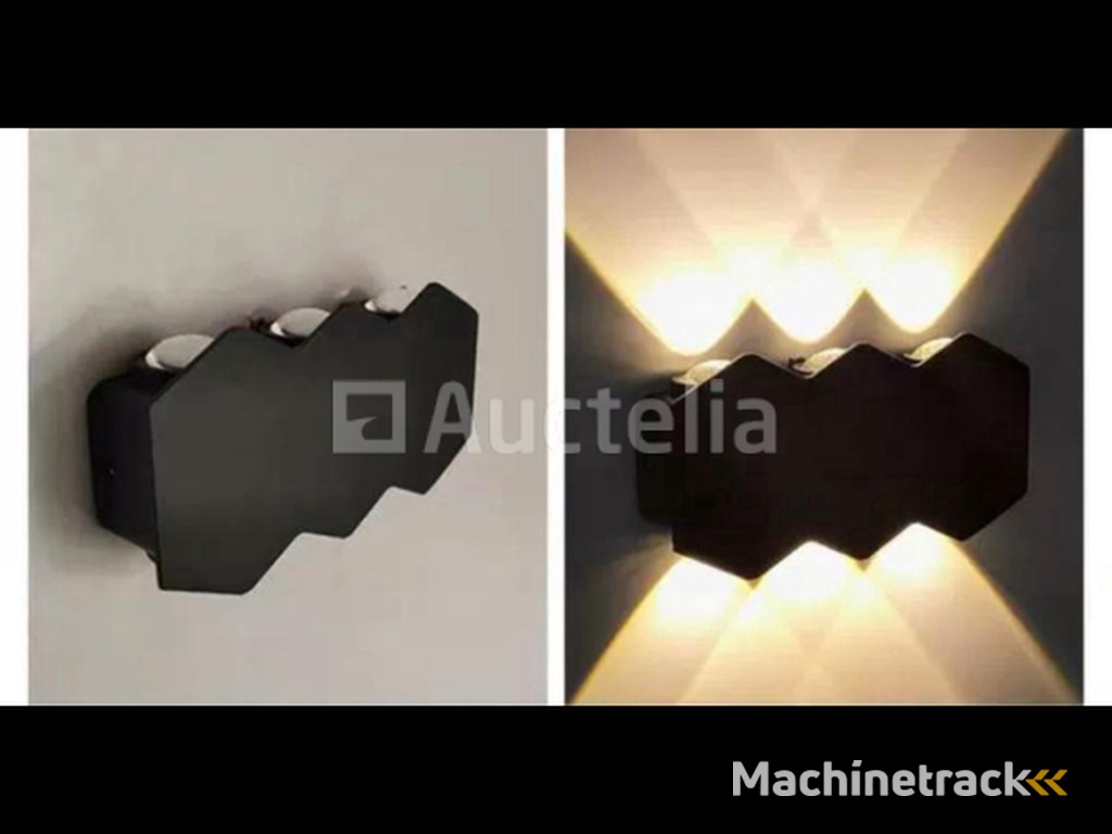 10 x Bidirectional LED Wall Light – 6W – 3500K – IP54 – Black – SW-51-3