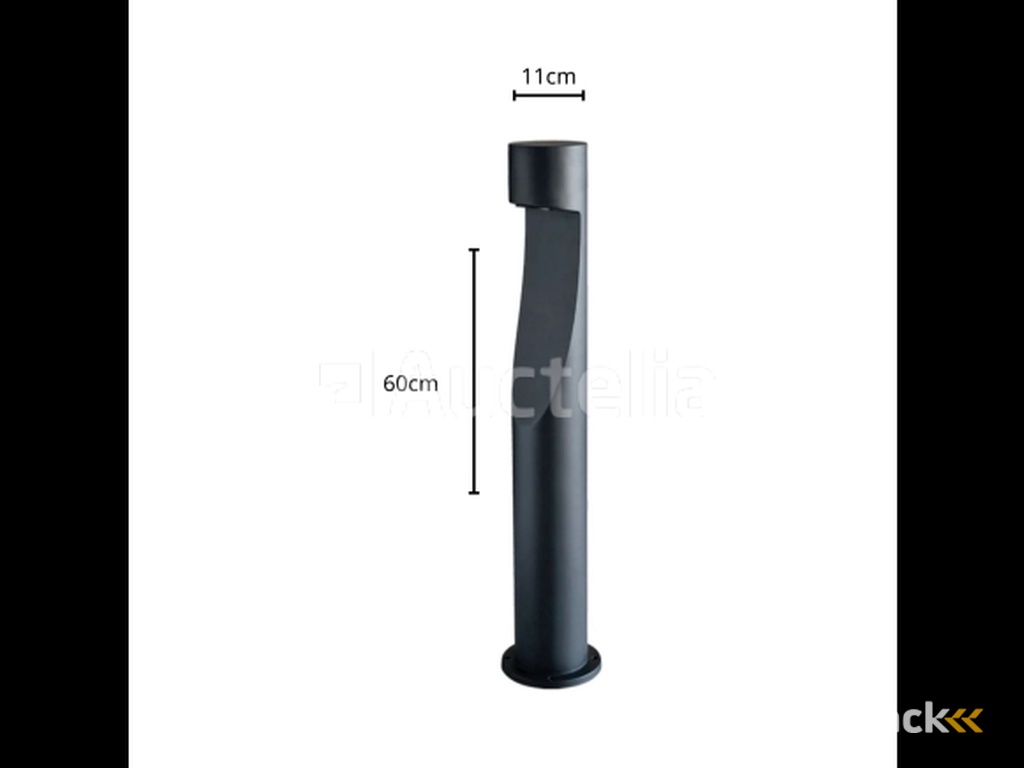 6 x LED Garden Lamp 12W – 60 cm – 3500K Warm White – 1000 lm – IP54 Waterproof – Black (SLA-35)