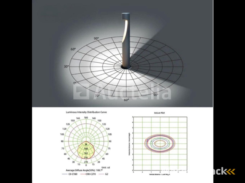 6 x LED Garden Lamp 12W – 60 cm – 3500K Warm White – 1000 lm – IP54 Waterproof – Black (SLA-35)