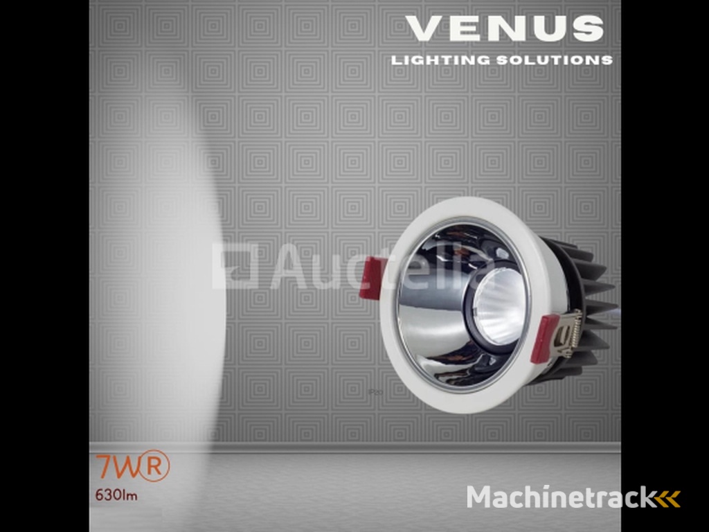 50 x LED Recessed Spotlight – 7W – 6500K Cold white – White/Silver – COB – Ø75mm – IP20