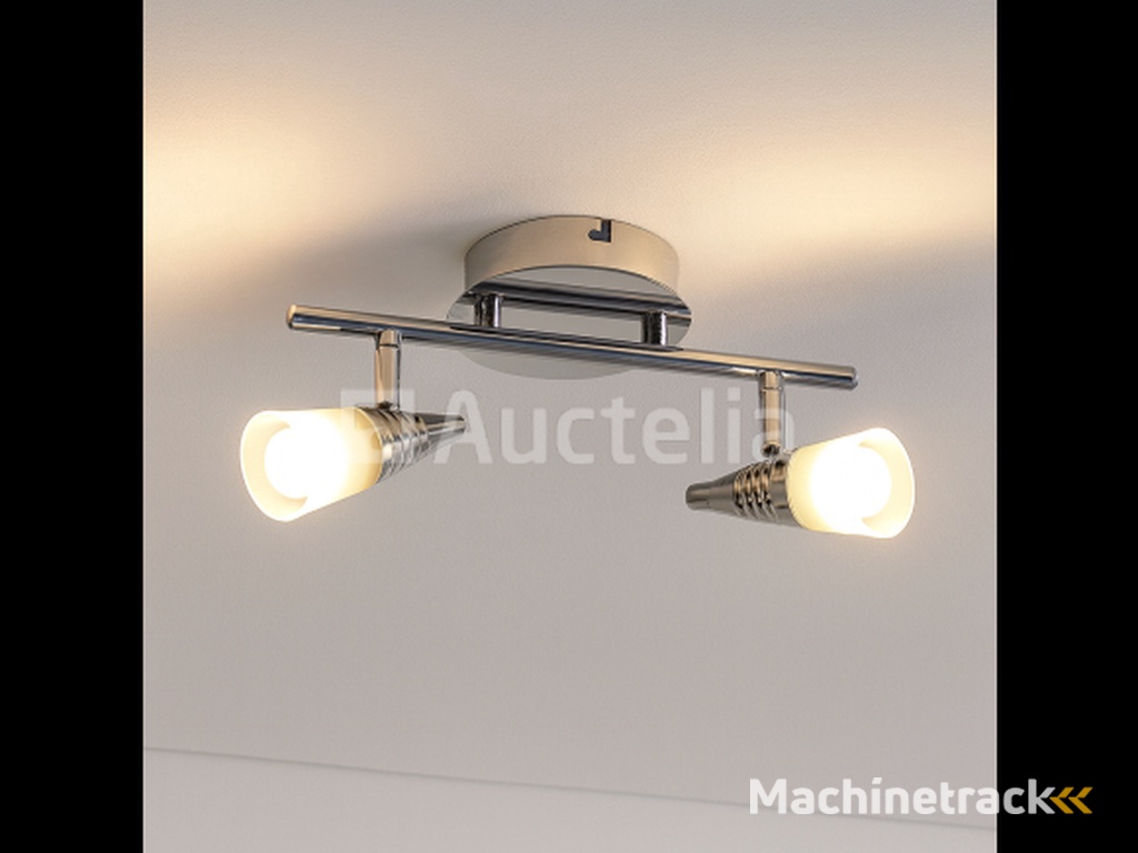 4 x LED Ceiling Light – 2 Spotlights – DI03 – 2 x 5W Max – 4000K – Neutral White – Silver