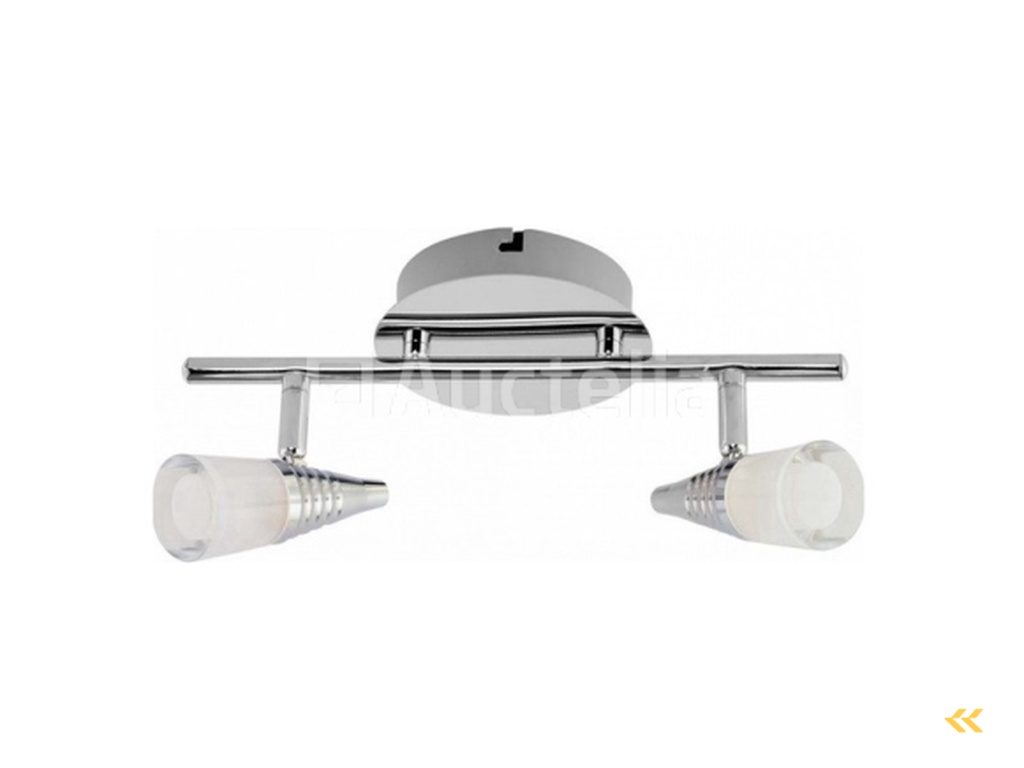 4 x LED Ceiling Light – 2 Spotlights – DI03 – 2 x 5W Max – 4000K – Neutral White – Silver