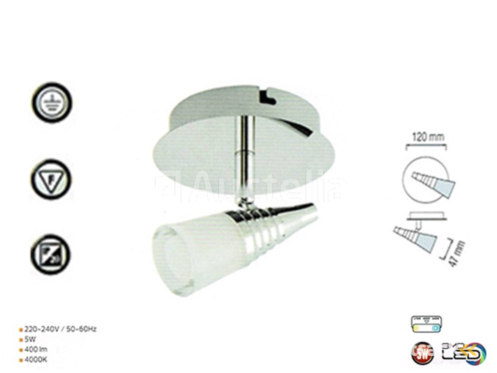 6 x LED Ceiling Spot – DI02 – 5W – 4000K – Neutral White – Silver