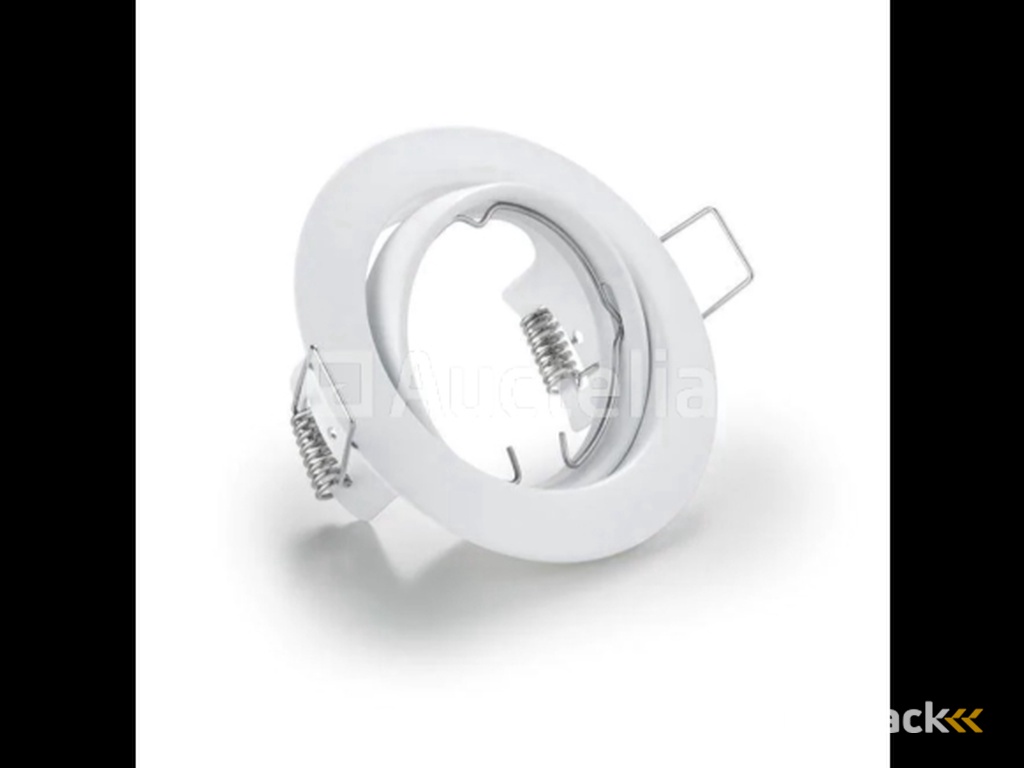 50 x Recessed Illuminator GU10 – Rotatable – With Lamp Holder – White – Round – IP20