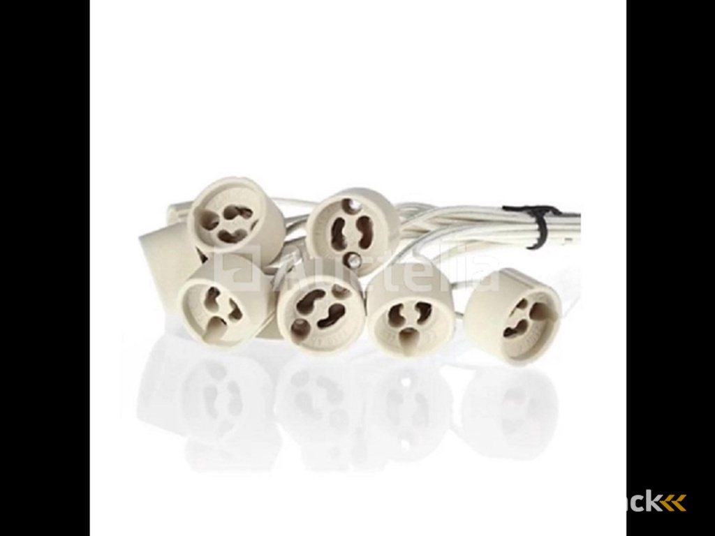 50 x Recessed Illuminator GU10 – Rotatable – With Lamp Holder – White – Round – IP20