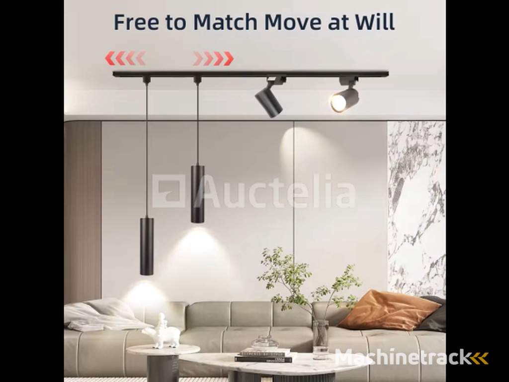 5 x LED pendant spot on magnetic rail 48V - 4200K Neutral White -30W - Black