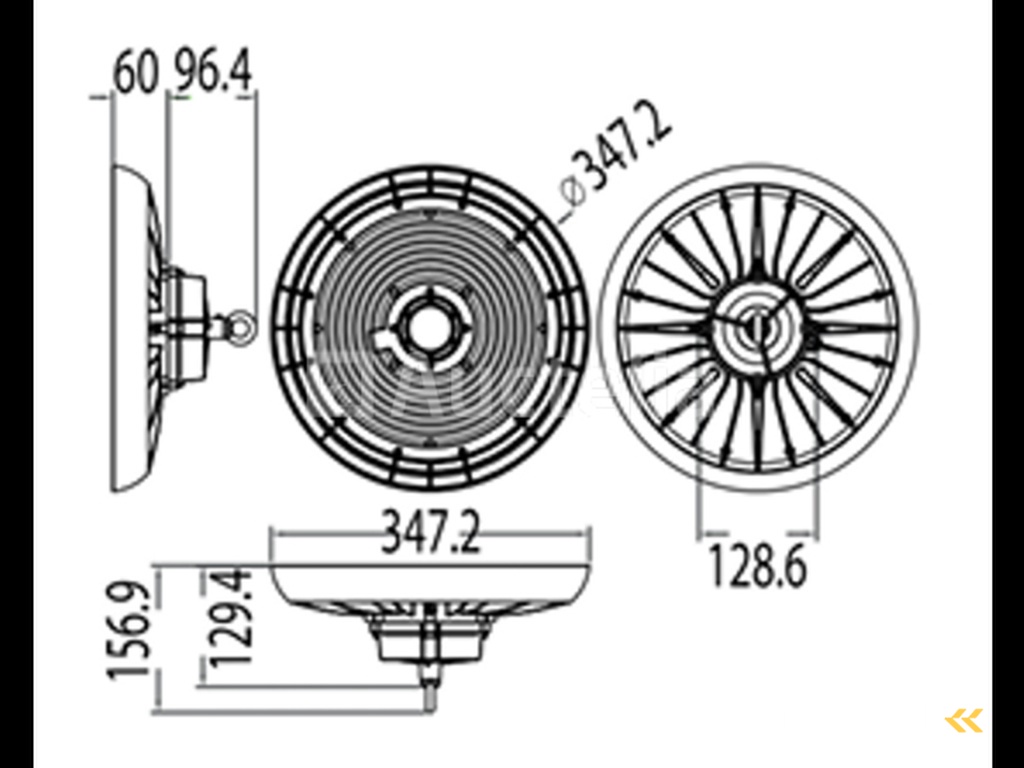 5 x Highbay LED Light 200W – 150lm/W – 3CCT Adjustable (3000K/4500K/6500K) – IP65 Waterproof