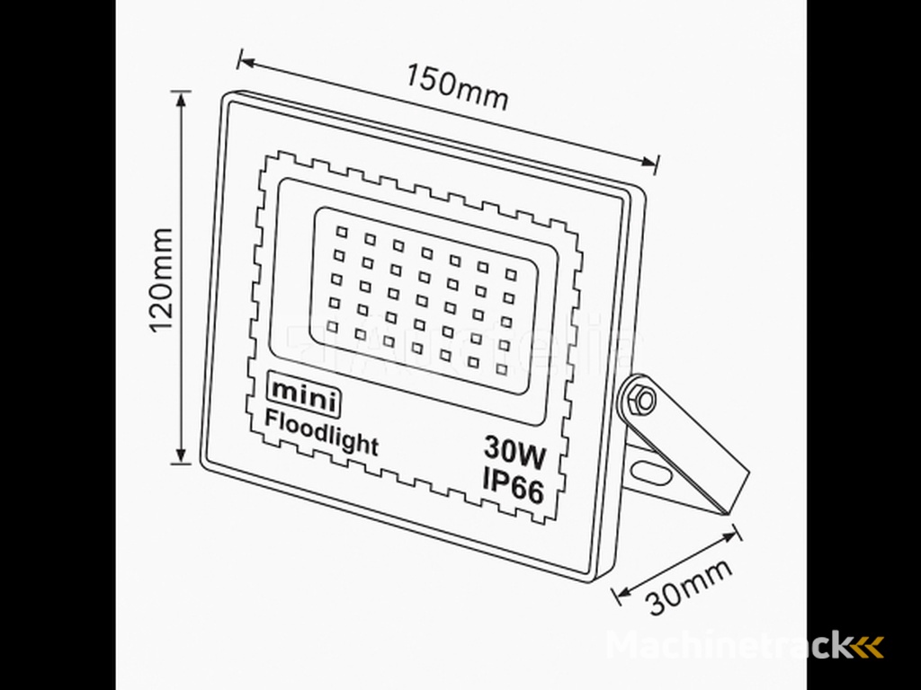 60 x LED Floodlight 30W MINI – 6500K Cold white – IP65 – 2400 lm – SMD