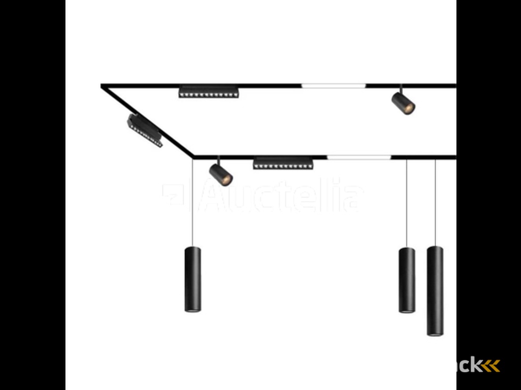 5 x Libra Spot Rotatable linear LED on magnetic rail 48V - 4000K Neutral White -12W - Black