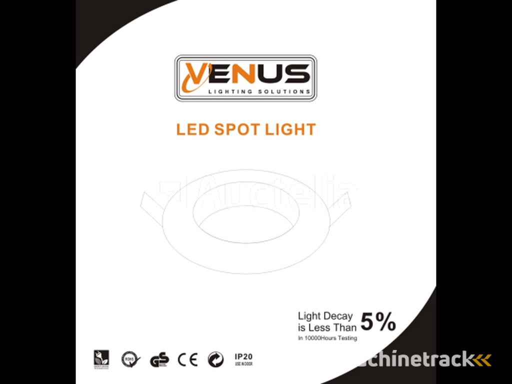 100 x Recessed Lamp GU10 – Rotatable – With Lamp Holder – Chromed Silver – Round – IP20