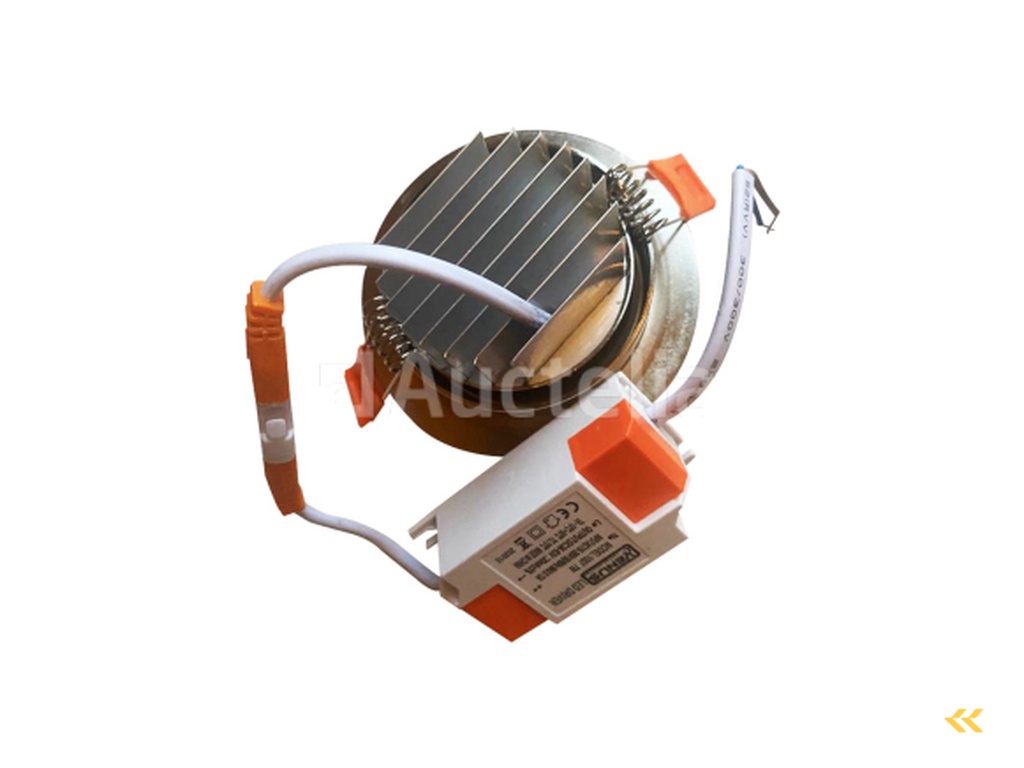 50 x Recessed LED Spot – 7W – Rotatable – Silver – 6500K Cold white – Ø70mm – IP20