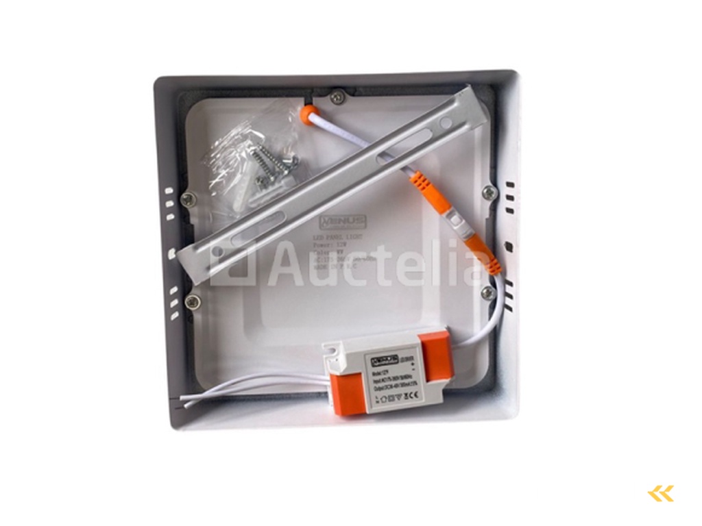 20 x LED Panel – Square Surface Mount – 12W – 3000K – Warm White