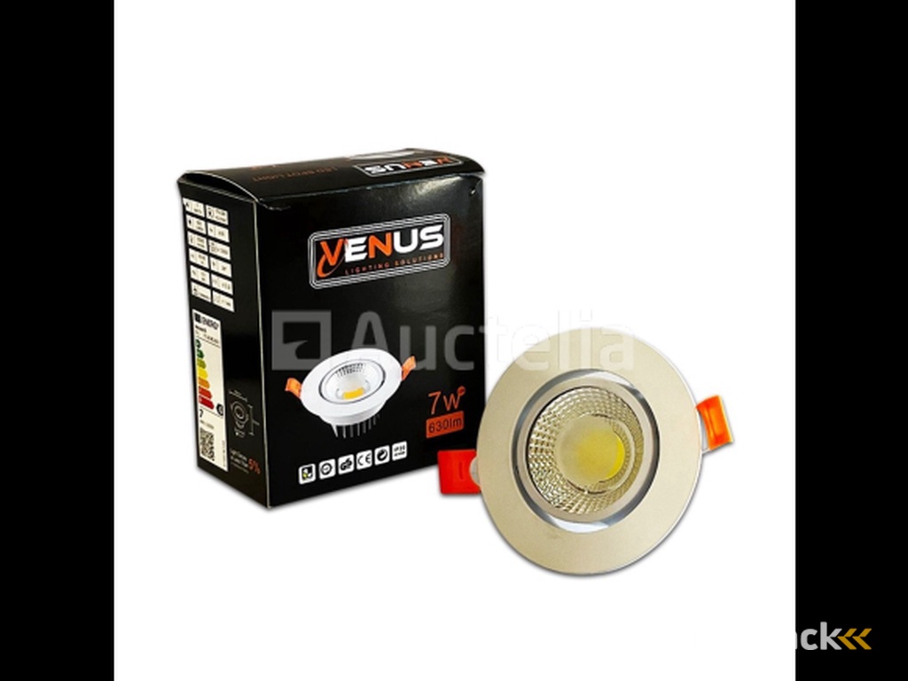 50 x Inbouw LED Spot – 7W – Draaibaar – 6500K Koud wit – Ø70mm – COB – IP20