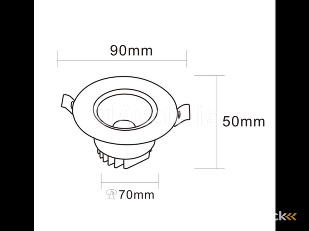 50 x Inbouw LED Spot – 7W – Draaibaar – 6500K Koud wit – Ø70mm – COB – IP20