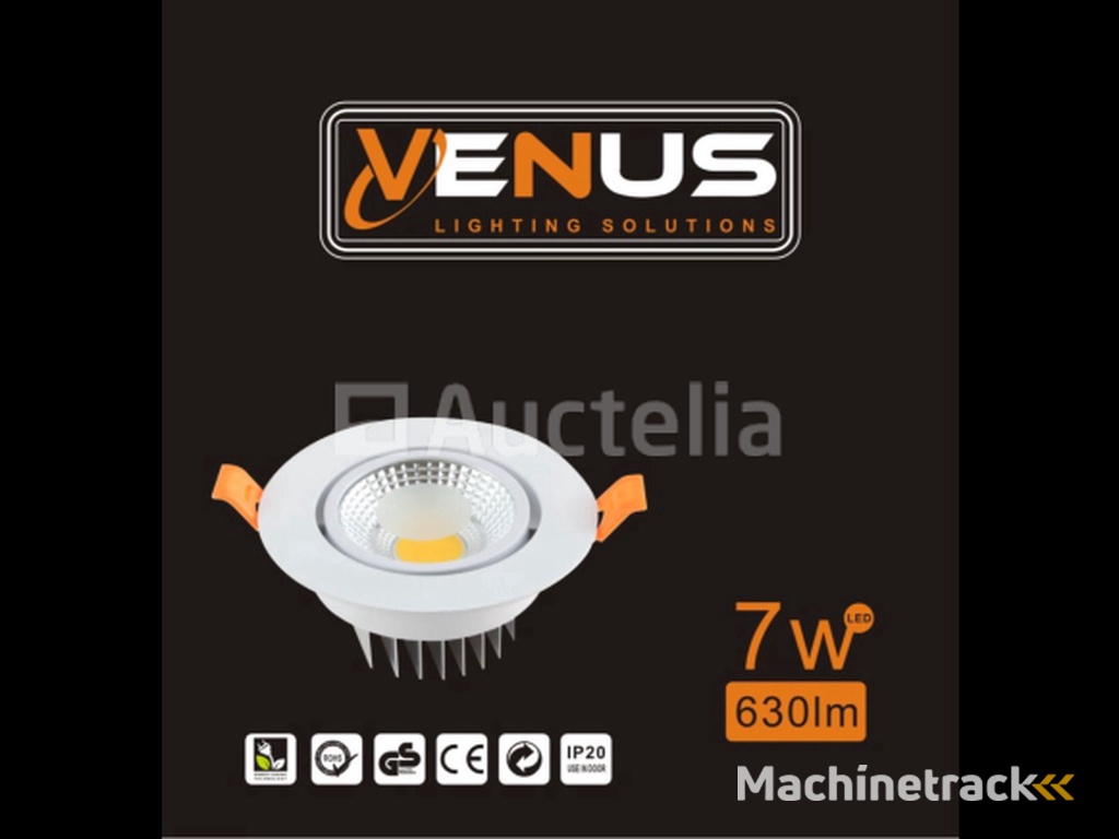 50 x Inbouw LED Spot – 7W – Draaibaar – 6500K Koud wit – Ø70mm – COB – IP20