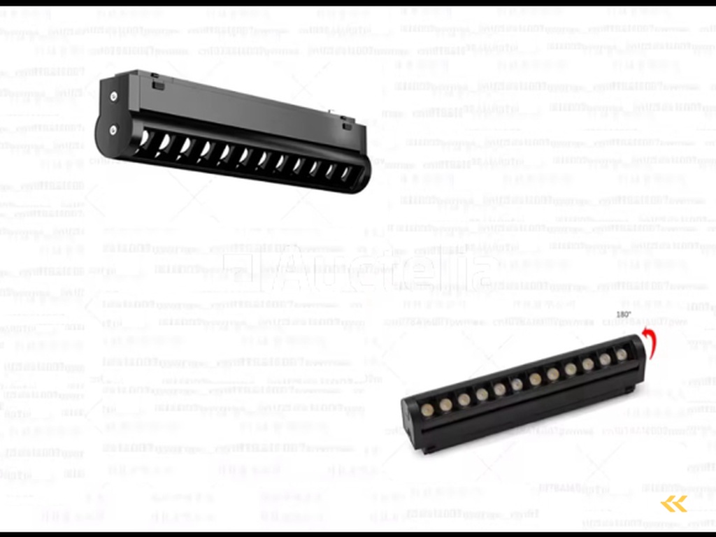 5 x Alfa LED Spot Linear on magnetic rail 48V - 4000K Neutral White -18W - Black