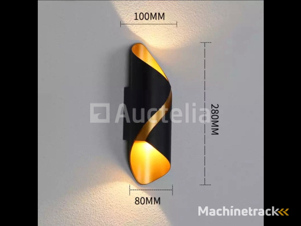 6 x Bidirectional LED Wall Light – 2x3W – 3500K Neutral White – Black – IP54 (SW-35)