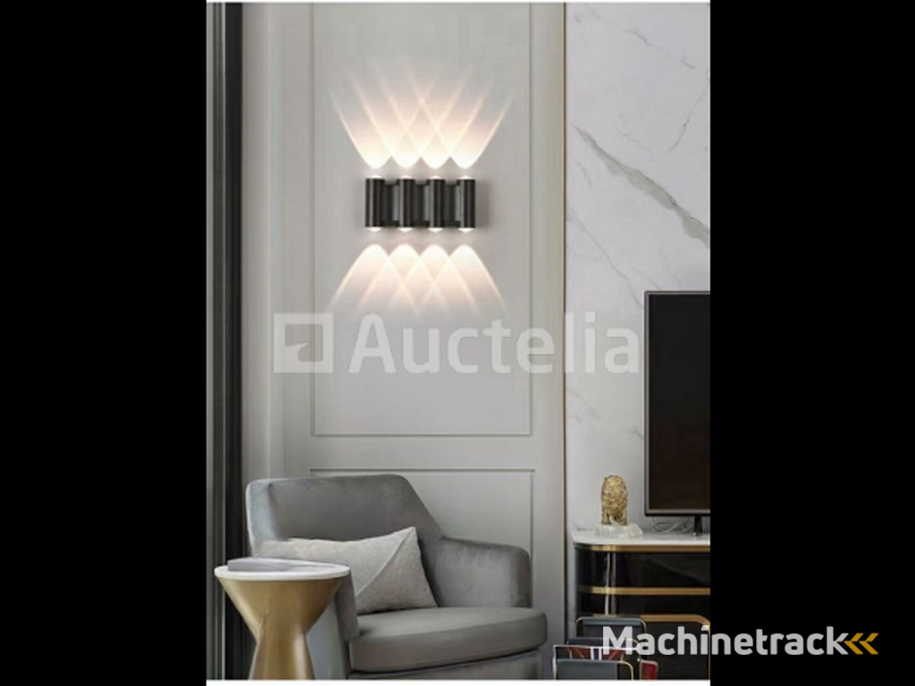 6 x Bidirectional LED Wall Light – 8W – 3500K – IP54 – Black – SW-47-4