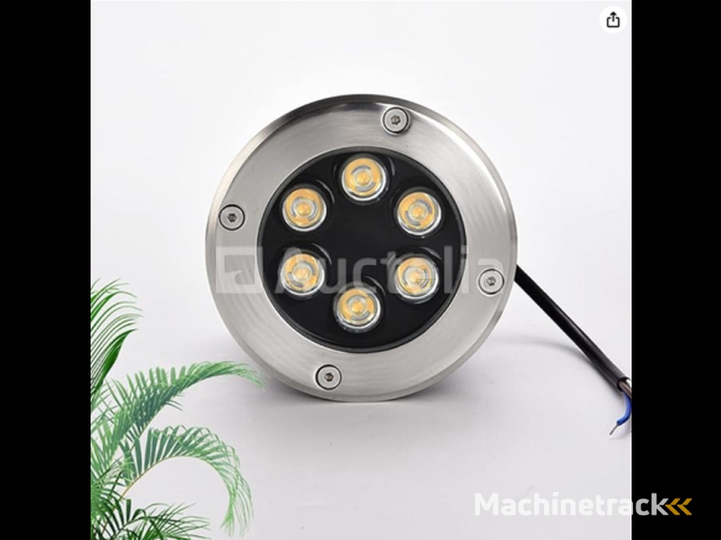 10 x Round LED Ground Spot 6W – 600 lm – IP65 Waterproof – Stainless Steel – Outdoor (Azur-6)