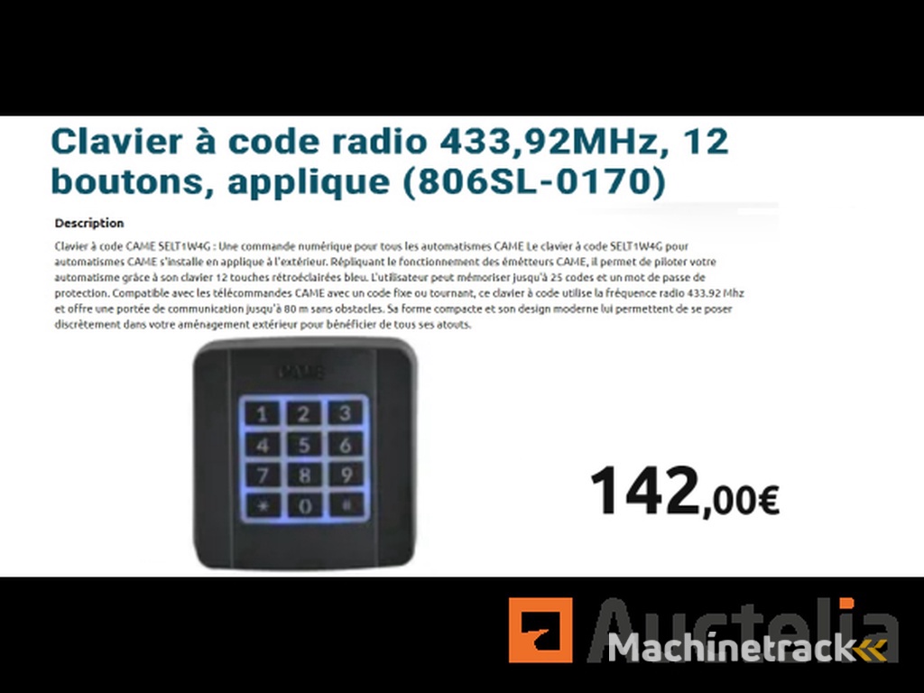CAME SELT1W4G Radio Code Keypad