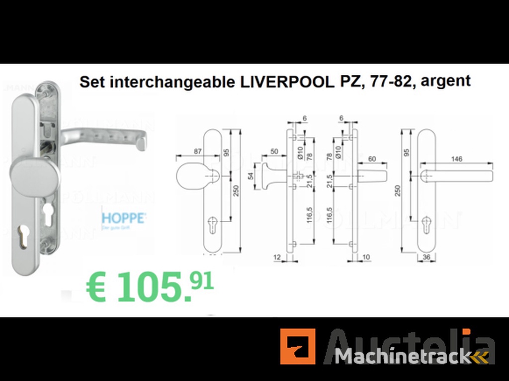 HOPPE Liverpool PZ 92 mm voordeurset