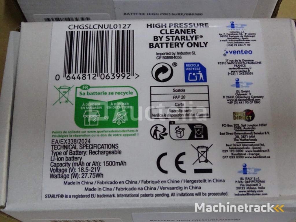 10 x STARLYF 21 V batteries - Store value €269