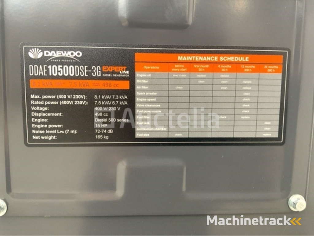 Daewoo DDAE10500DSE-3G Diesel generator