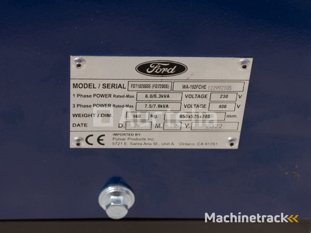 Ford FDT10200SE 3PHASE Diesel generator