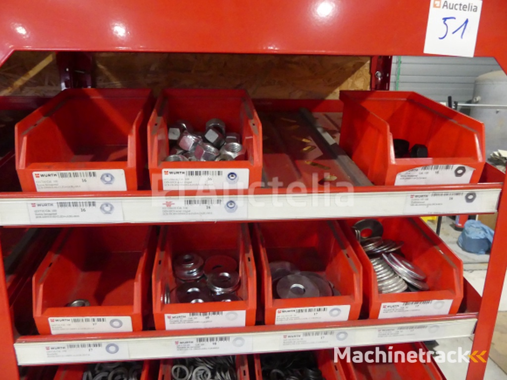 Contents of 2 shelves (screws/bolts)